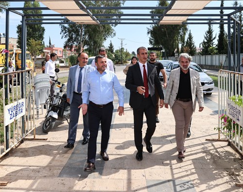 Kaymakamımız Mehmet Aksu Yüreğir Belediye Başkanı Mehmet Fatih Kocaispir ile Birlikte Yavuzlar Millet Bahçesinde İncelemelerde Bulundu